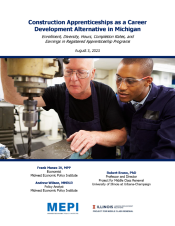 CONSTRUCTION APPRENTICESHIPS AS A CAREER DEVELOPMENT ALTERNATIVE IN MICHIGAN | Enrollment, Diversity, Hours, Completion Rates, and Earnings in Registered Apprenticeship Programs