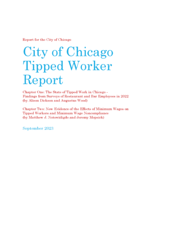 City of Chicago Tipped Worker Report