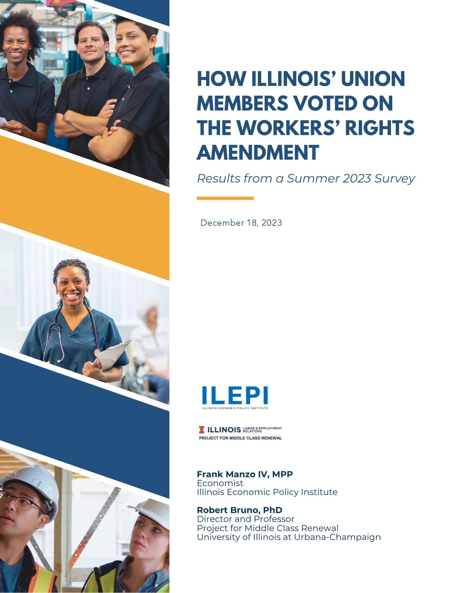 HOW ILLINOIS’ UNION MEMBERS VOTED ON THE WORKERS’ RIGHTS AMENDMENT | Results from a Summer 2023 Survey